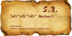 Sétáló Norbert névjegykártya
